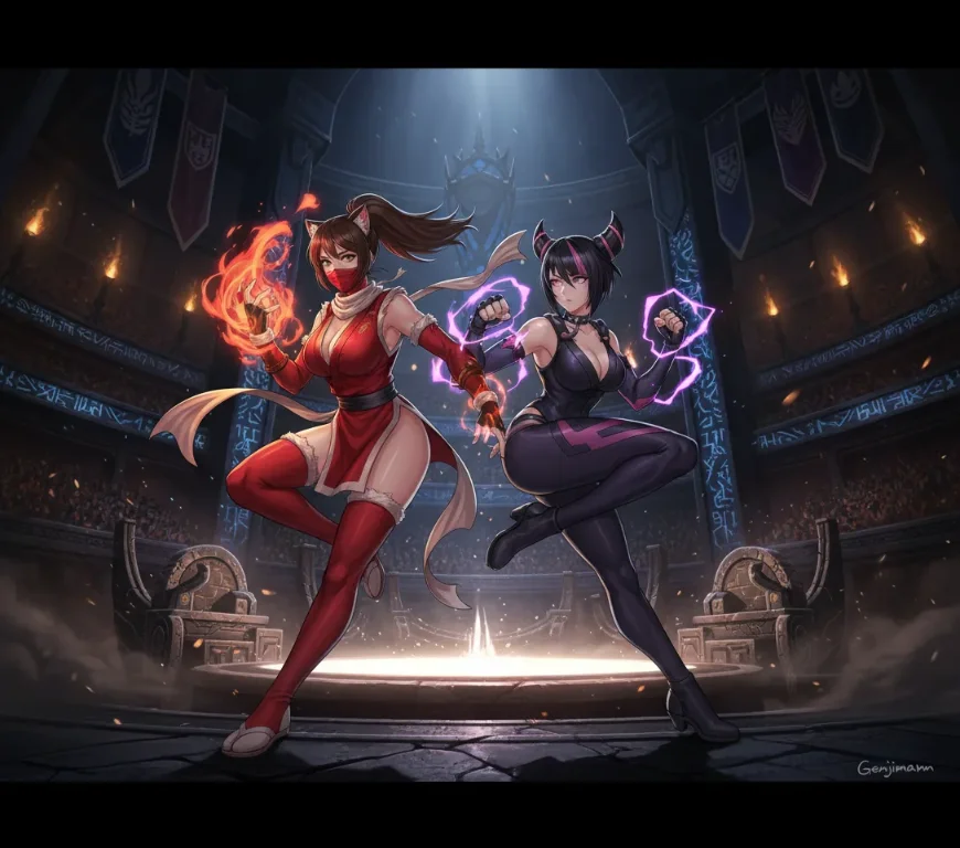 Opposites Attract - Fire and Feng Shui: Mai Shiranui and Juri Han