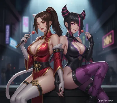 Opposites Attract - Fire and Feng Shui: Mai Shiranui and Juri Han